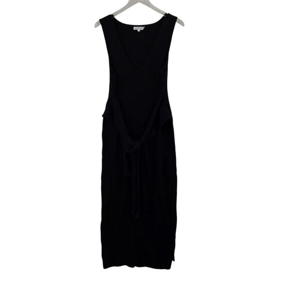 Good American Body Sexy Dress Womens 1X 5 Black Ribbed Knit Sleeveless Bodycon‎ - Picture 3 of 13